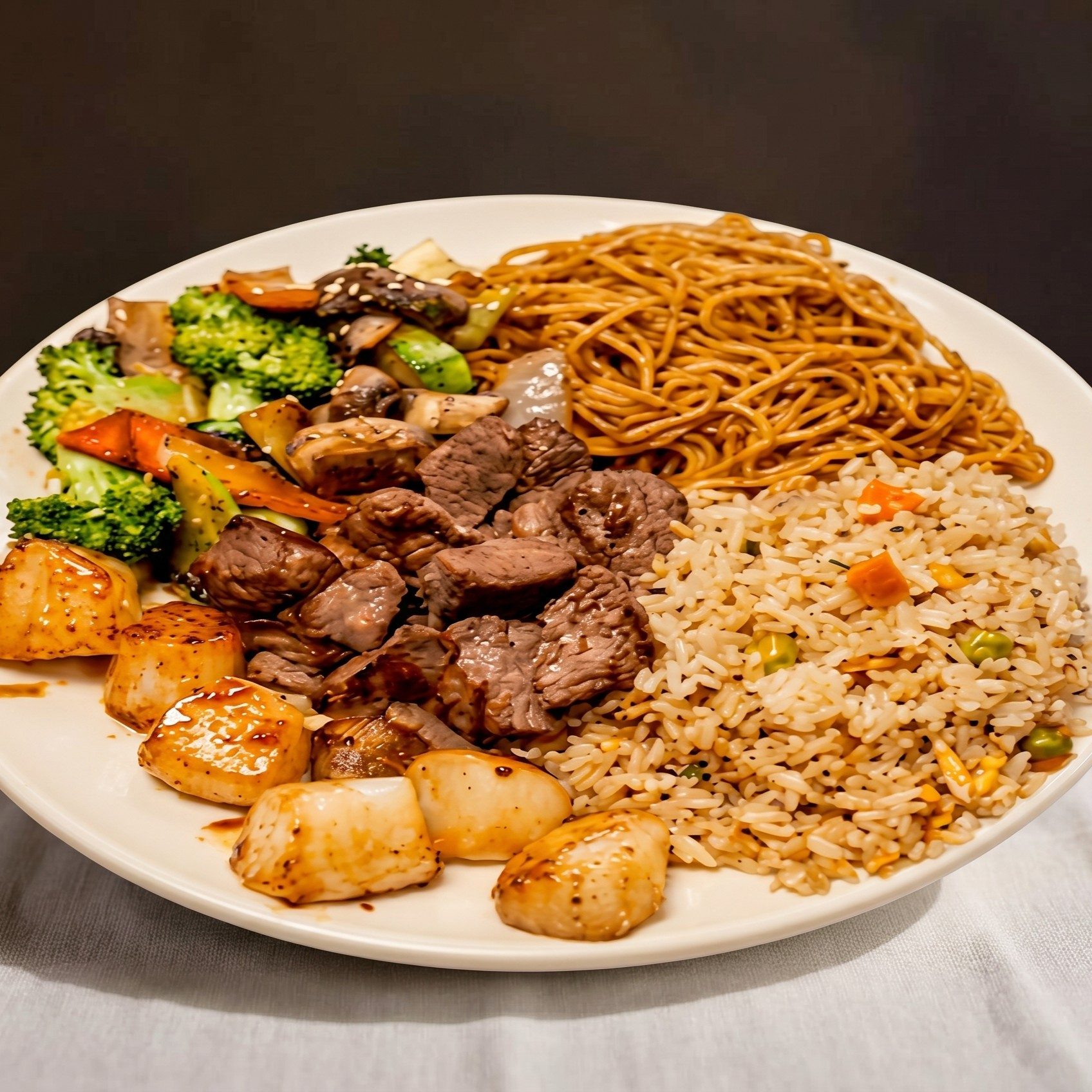 Filet Mignon & Scallops Combination.