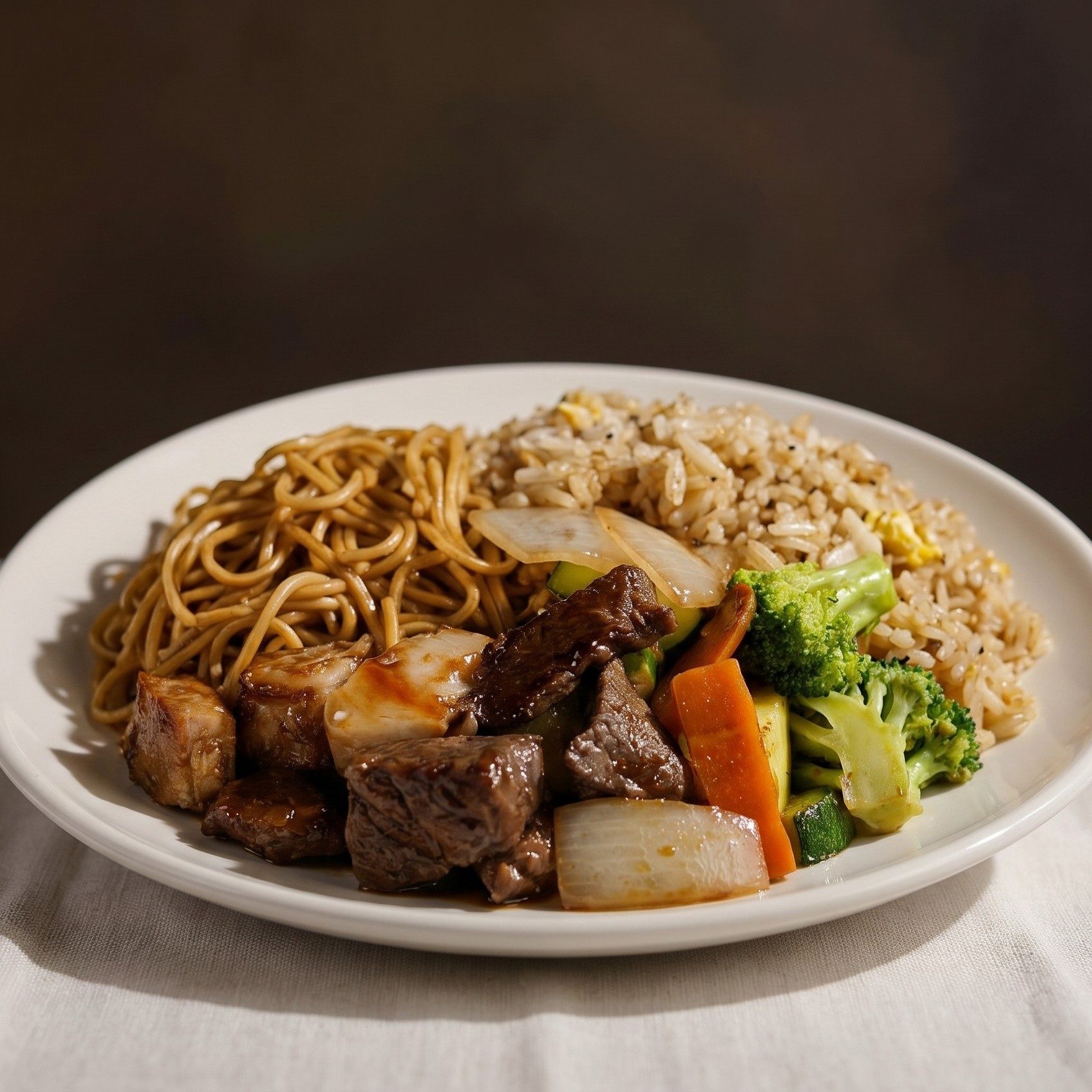 Teriyaki Beef-Chicken Combo.