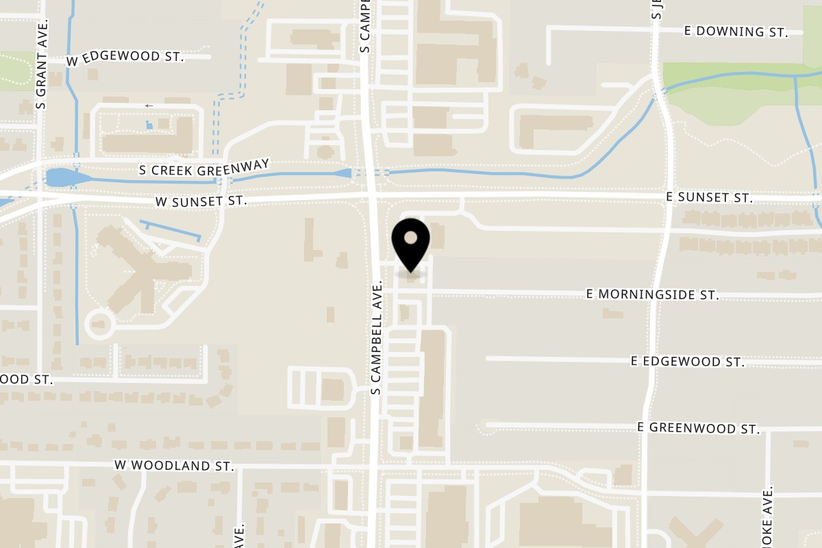 Map showing the location of MIsaki Misaki 2 on 2710 South Campbell Avenue in Springfield
